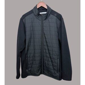 Criquet Quilted Full-Zip Jacket XL Black Mens Cotton & Polyester Blend